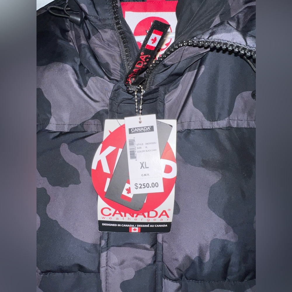 Canada Weather Gear coat. Black camo. Size XL. - Picture 4 of 4